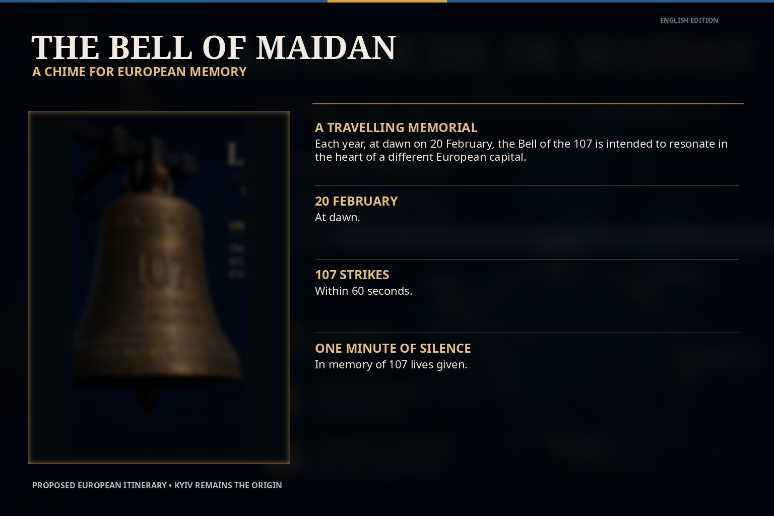 The travelling memorial — Bell of Maidan