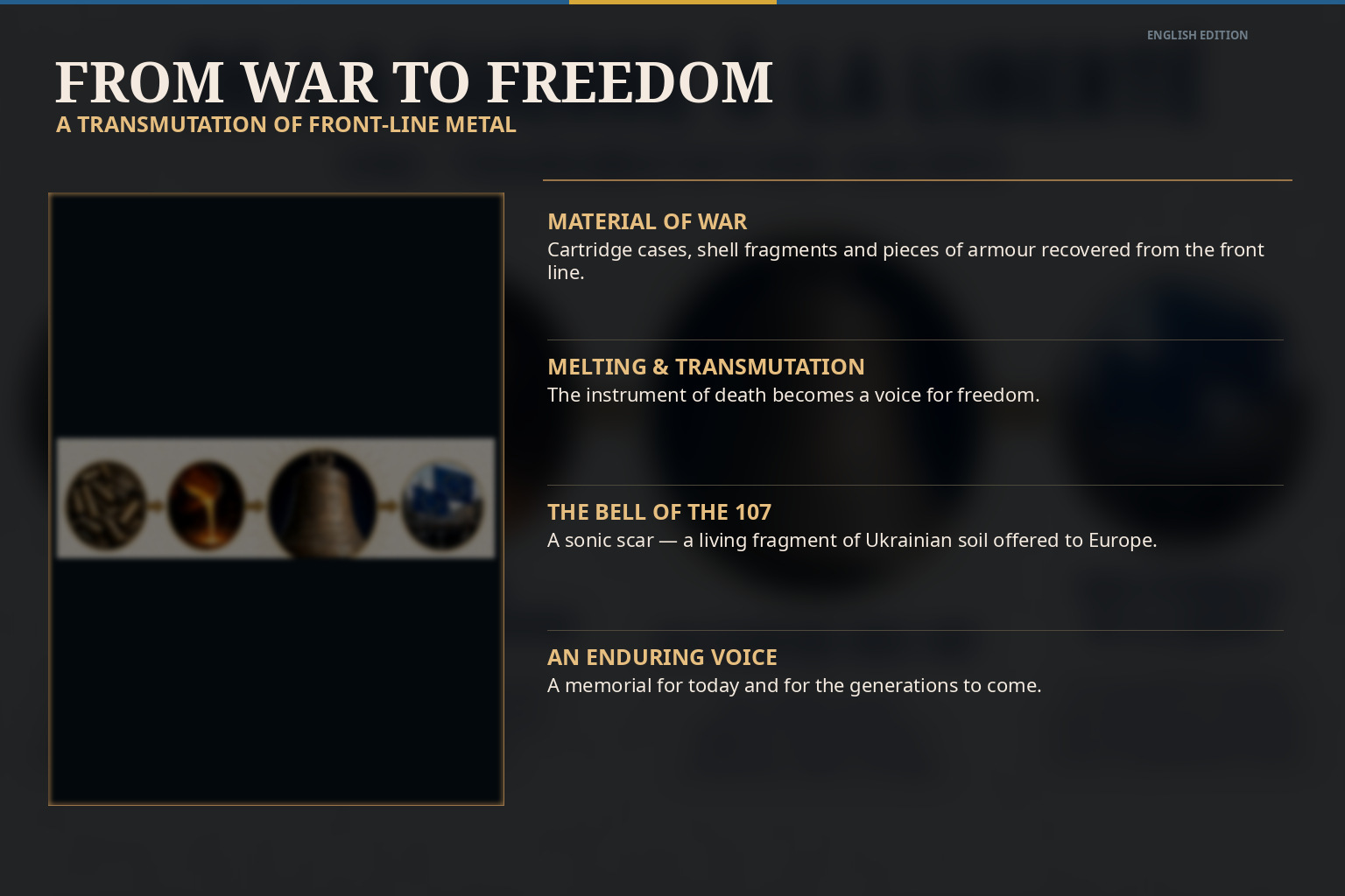 From war to freedom — transmutation of front-line metal