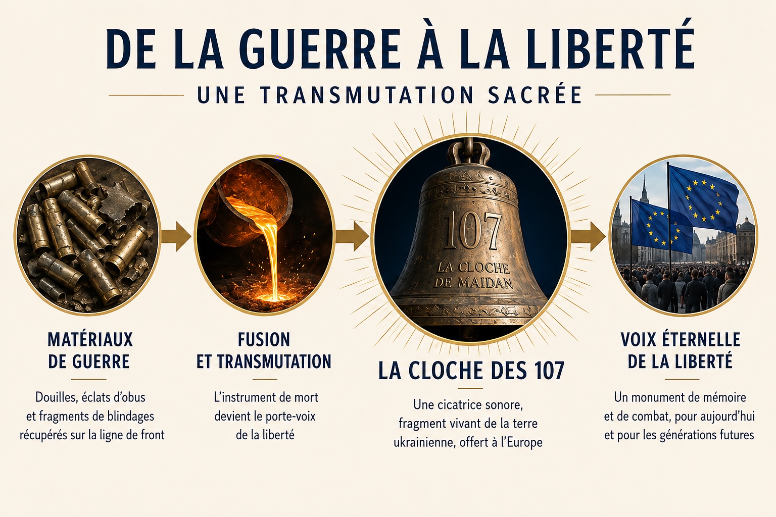 De la guerre à la liberté — transmutation du métal du front