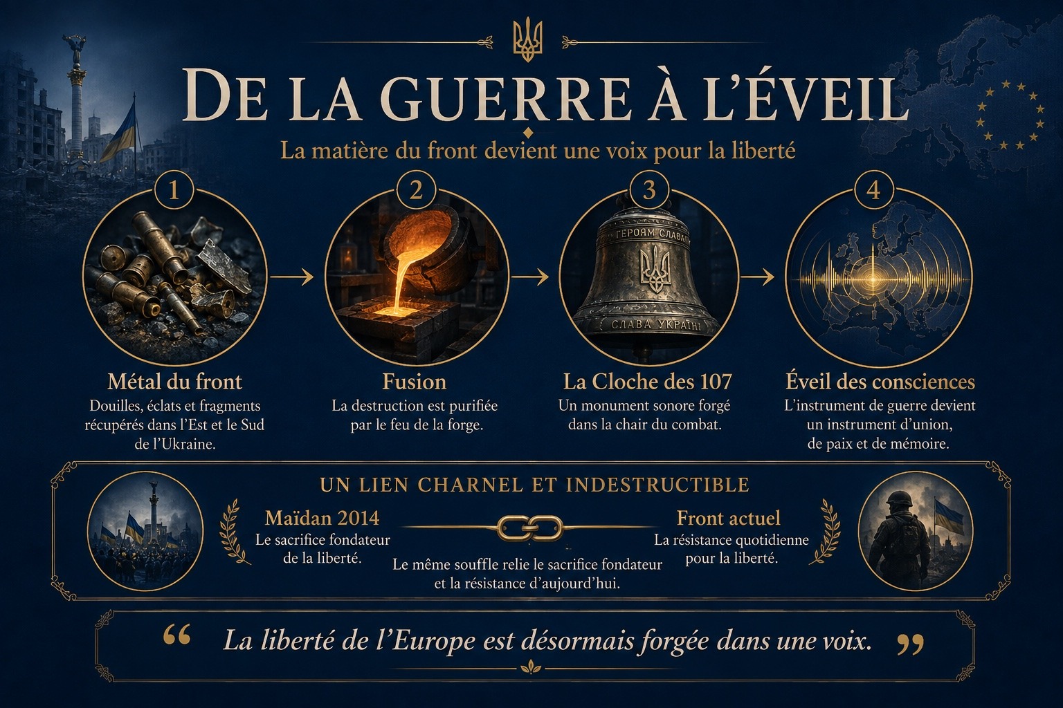 De la guerre à l’éveil — le métal du front devient mémoire