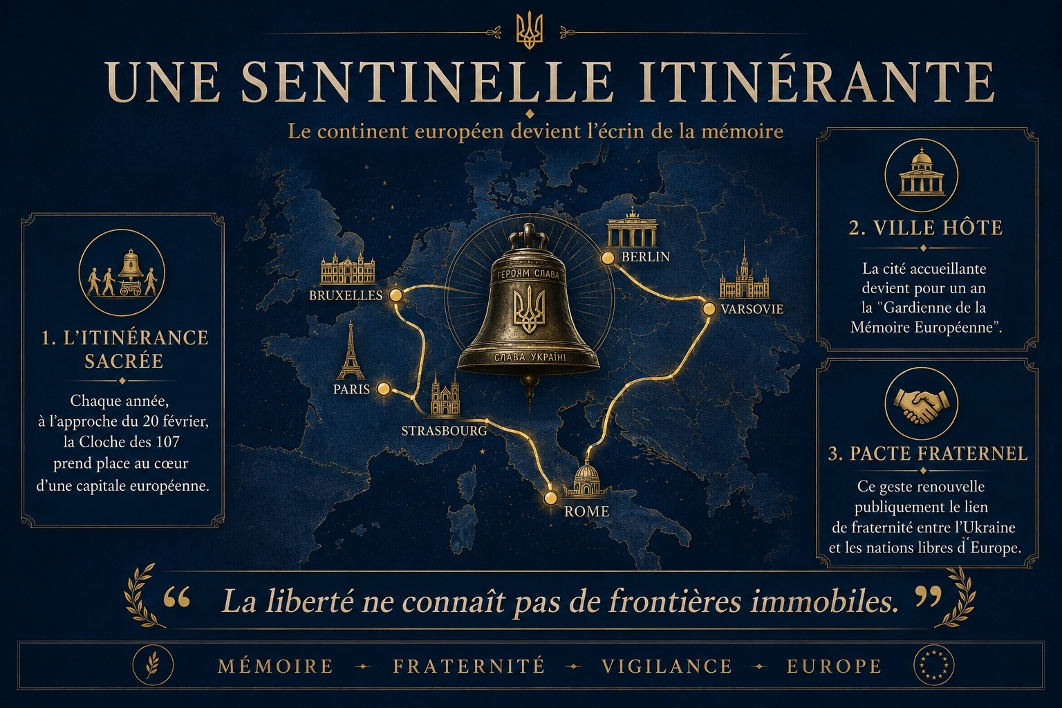 Une sentinelle itinérante — itinérance européenne proposée